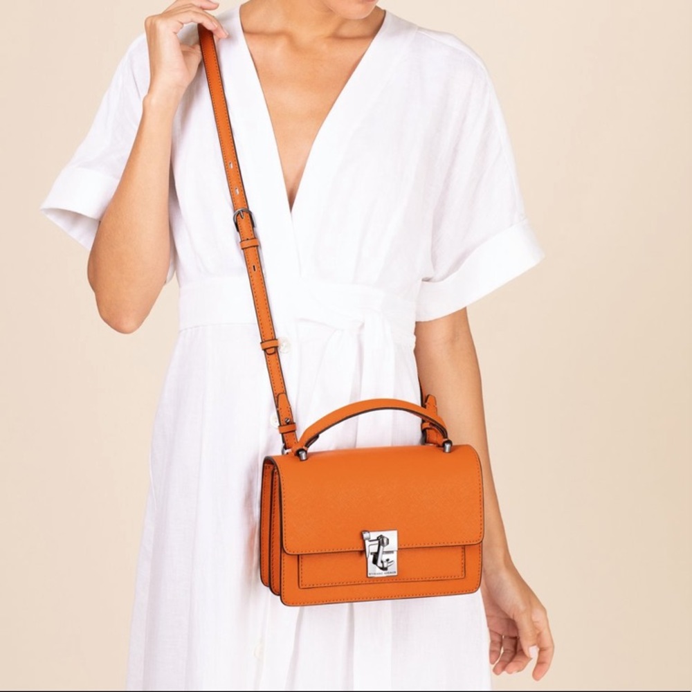 Etienne Aigner Leah Crossbody Handbag Purse Orange